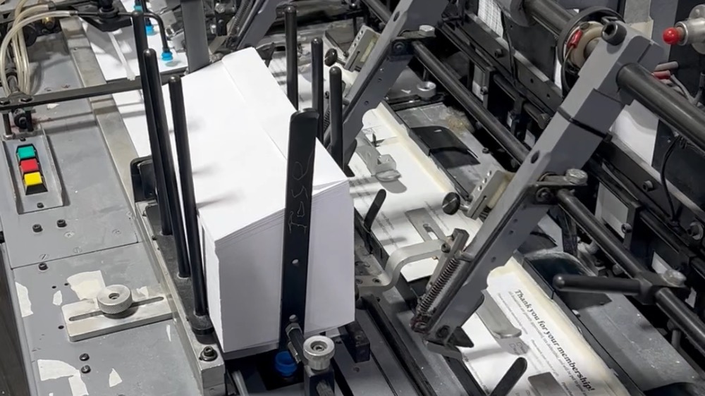 The envelope inserting line at United GMG