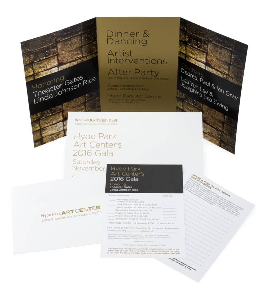 Gala-Invitation Custom gala invitation package for Hyde Park used for event promotion and attendee engagement