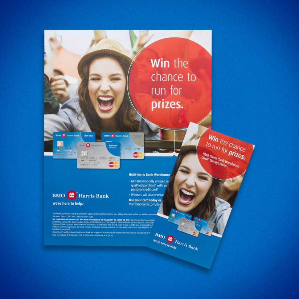 A custom full-color flyer with a smaller handout version beside it