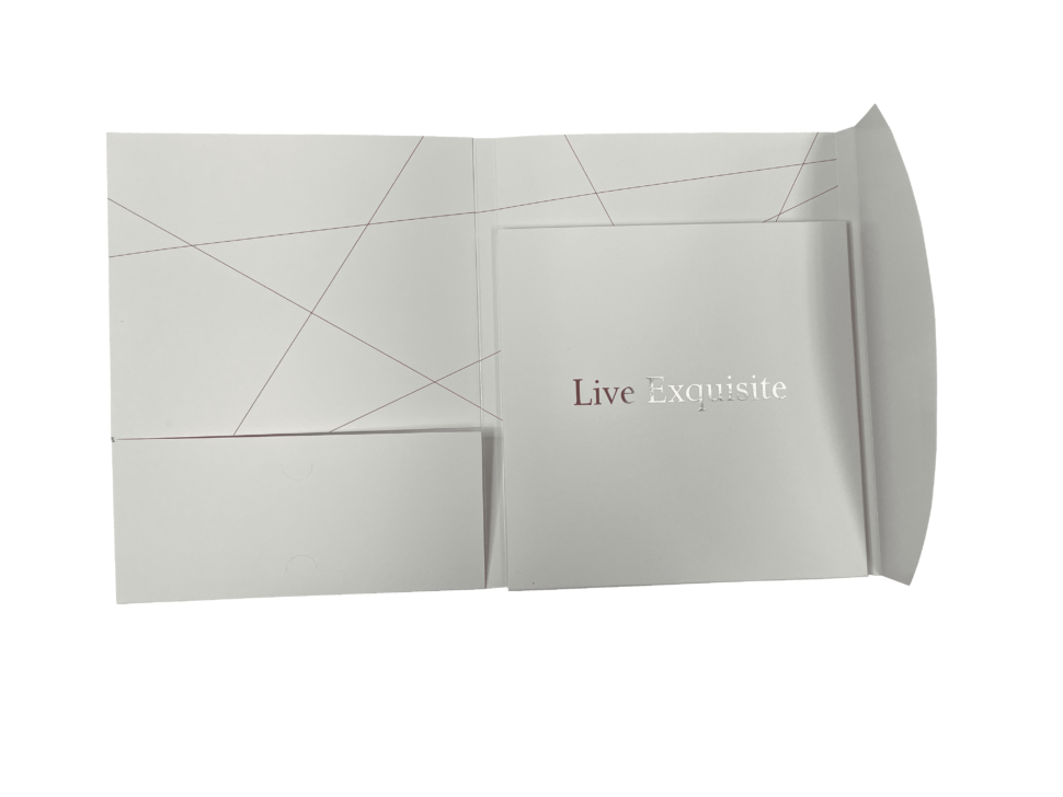 Custom presentation folder for St. Regis used for organizing materials and professional branding