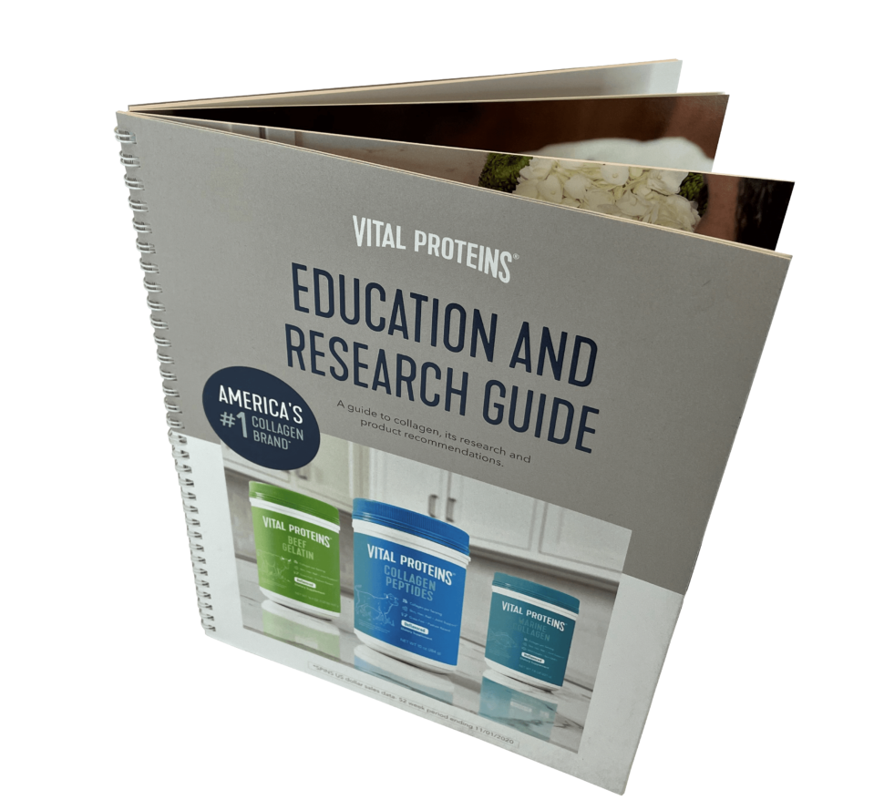 Custom booklet for Vital Proteins used for product marketing and brand storytelling