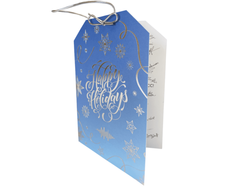 Custom holiday card for Chicago Children's Choir used for seasonal outreach and client engagement