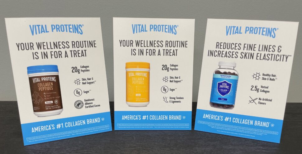 Custom POP display for Vital Proteins used for in-store merchandising and product visibility