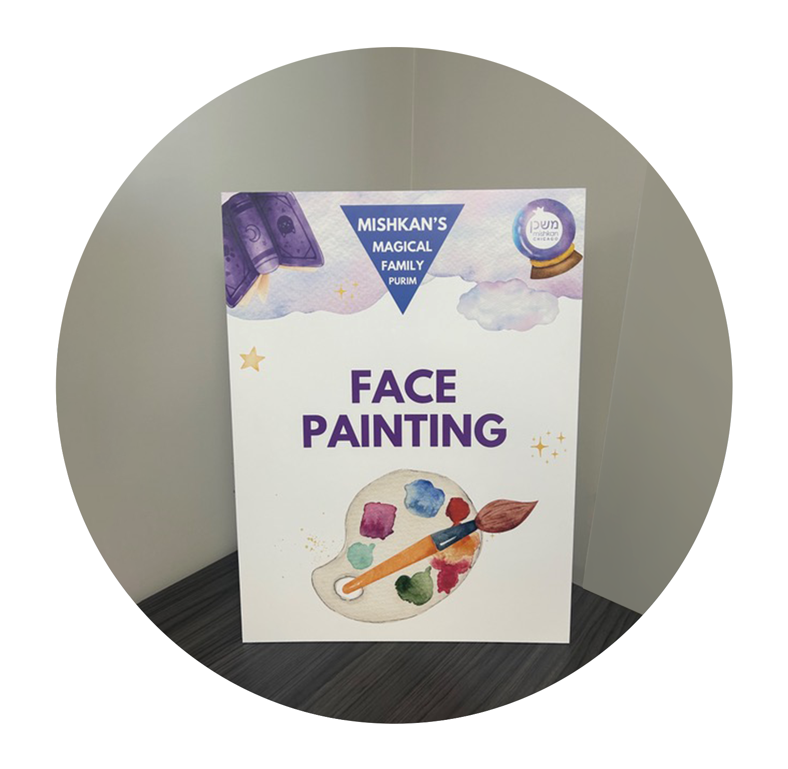 Face painting event signage