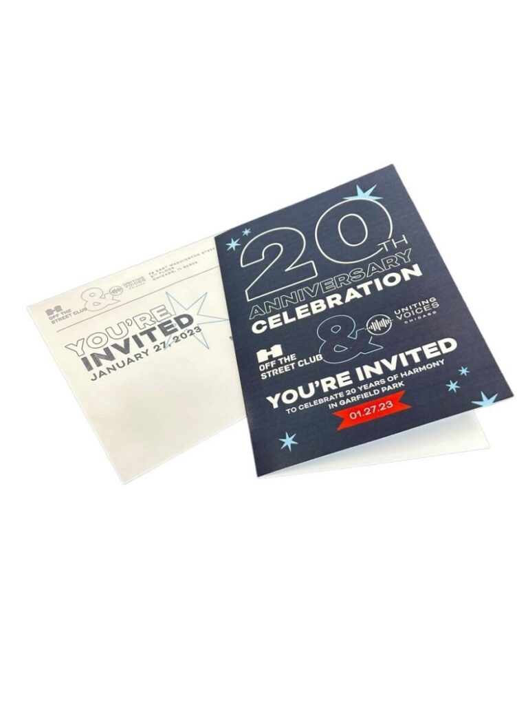 UNV Anv INV Custom anniversary invitation for Uniting Voices used for event promotion and attendee engagement