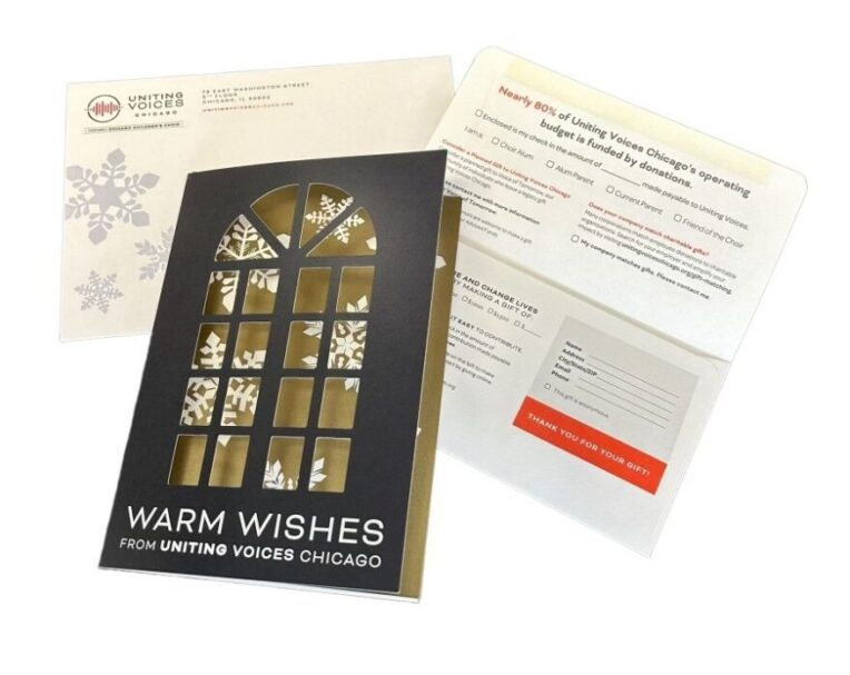Custom holiday card used for corporate outreach and seasonal client engagement