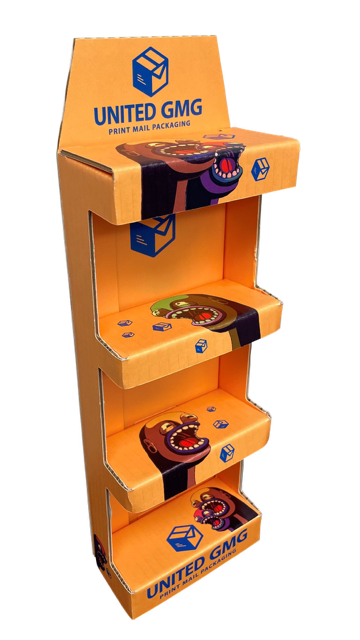 Large-format UGMG event display featuring bold graphics and structural design for trade shows or promotional setups