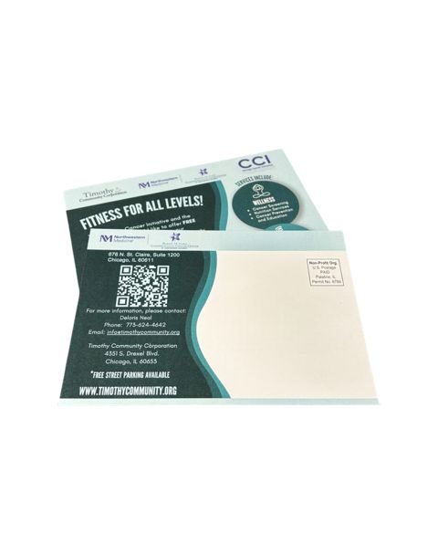 Custom printed postcard used by Northwestern University for outreach and communication campaigns
