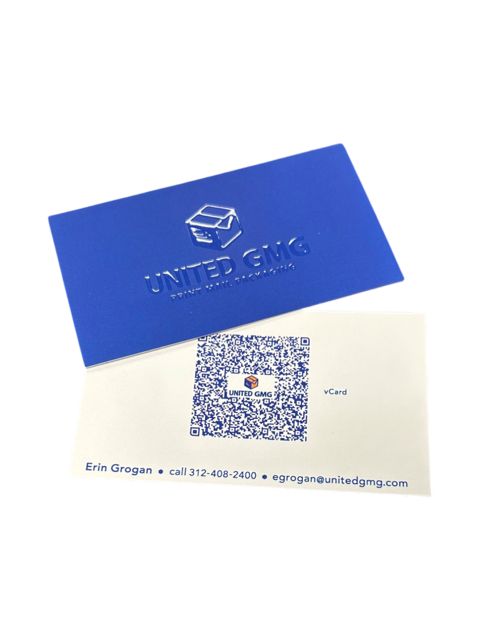 UGMG-Business-Card Custom business cards for United GMG featuring bold branding, clean typography, and high-quality print on premium stock