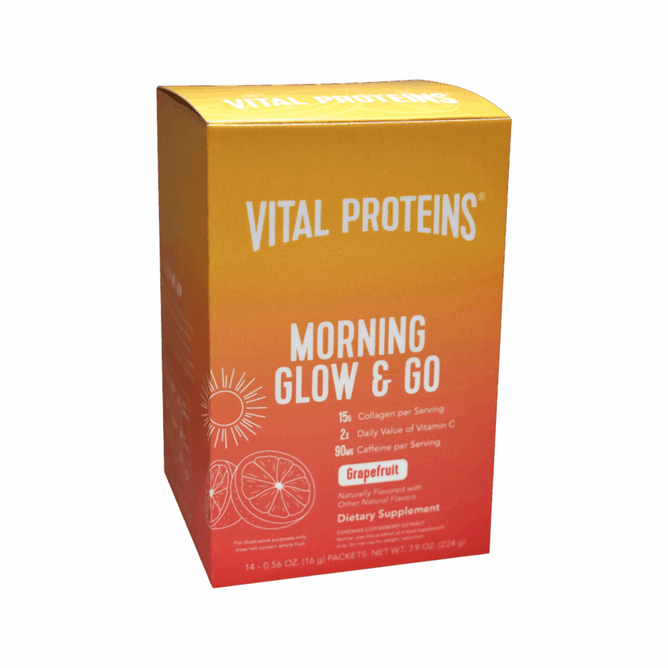 Retail carton packaging for Vital Proteins featuring full-color branding, structural design, and clean layout for product display