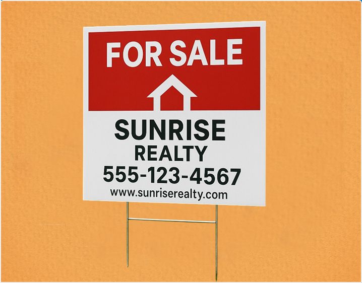 Real estate yard sign
