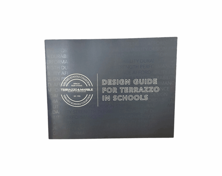 Custom printed brochure for Terrazzo & Marble Supply Company featuring product information, full-color visuals, and clean, modern design