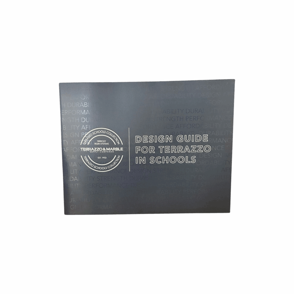 Custom printed brochure for Terrazzo & Marble Supply Company featuring product information, full-color visuals, and clean, modern design