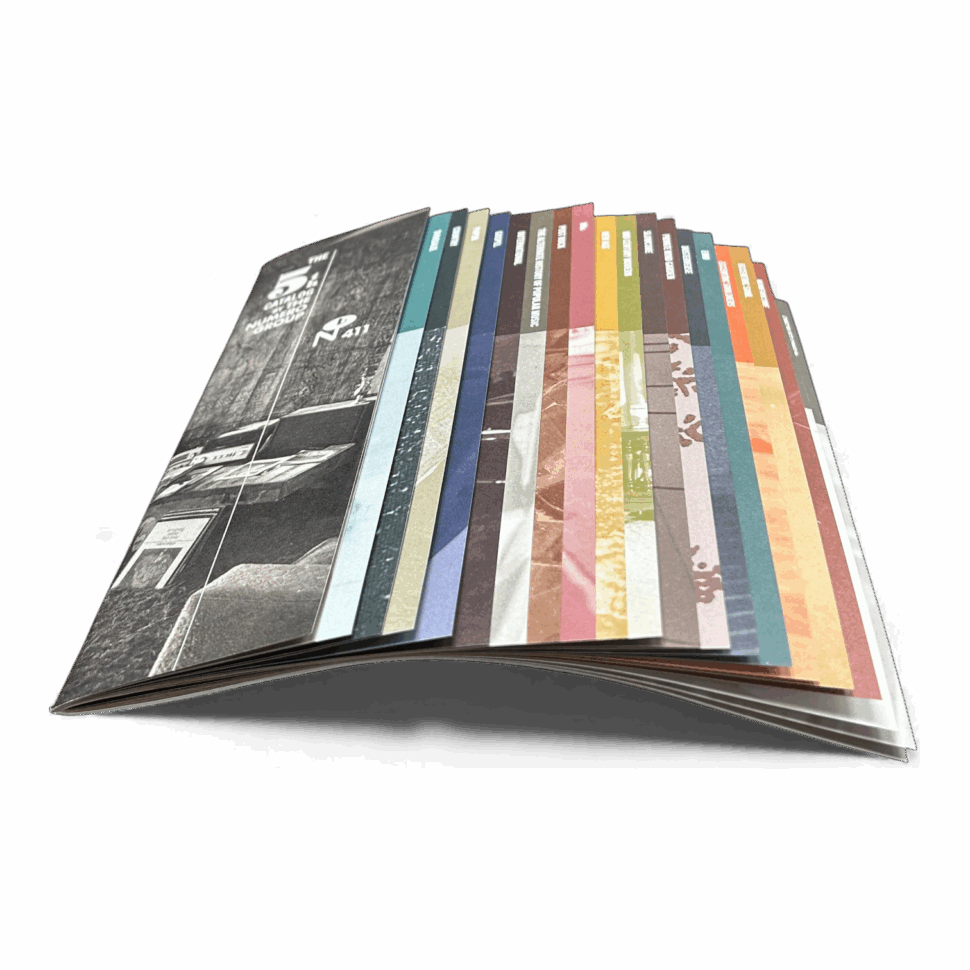 Custom printed booklet for Numero Group with full-color spreads, saddle stitching, and bold graphics for music promotion