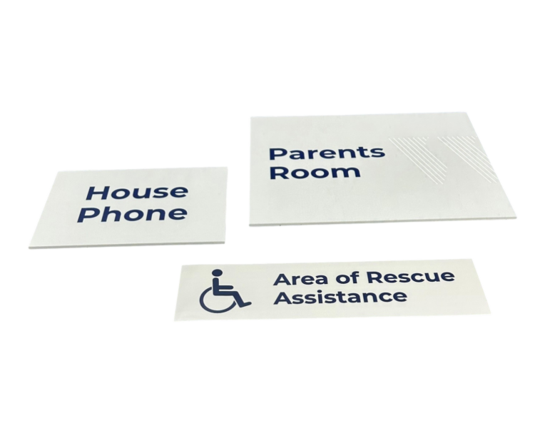 Custom directional signage for Willow Creek used for wayfinding and guiding visitors